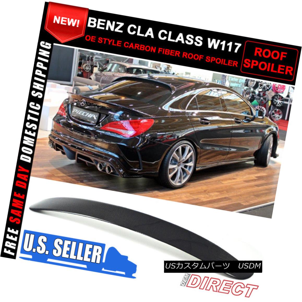 エアロパーツ 13-18 Mercedes Benz CLA250 W117 OE Style Roof Spoiler Lid Carbon Fiber Wing 13-18メルセデスベンツCLA250 W117 OEスタイルルーフスポイラー蓋カーボンファイバーウイング 【並行輸入品】｜カスタムパーツ WORLD倉庫 76,351円