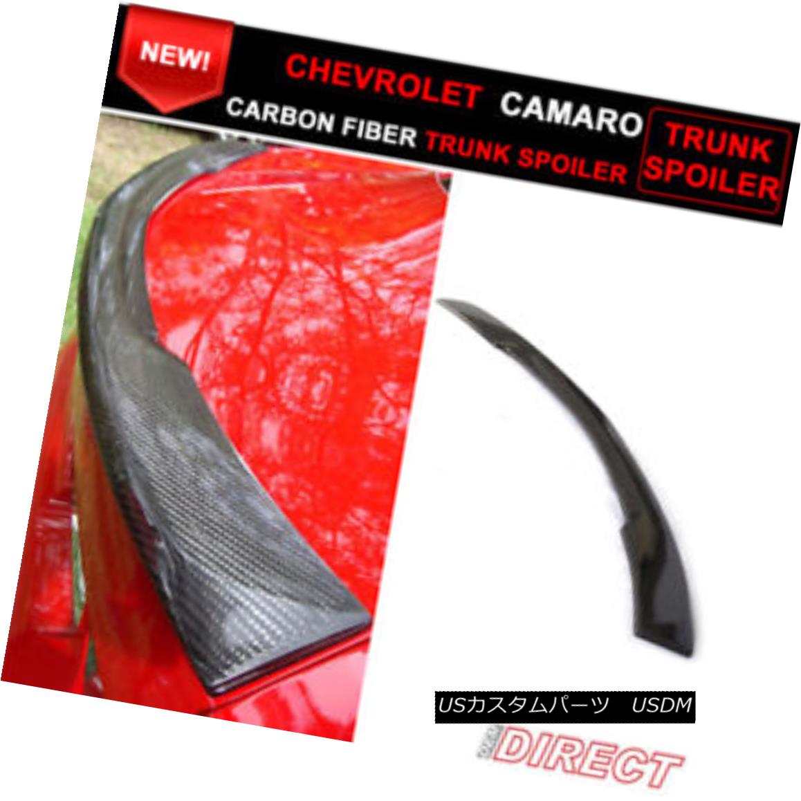 エアロパーツ For 10-13 Chevy Camaro LS LT SS Real Carbon Fiber Rear Trunk Spoiler Lip Wing 10-13シボレーカマロLS LT SSリアルカーボンファイバーリアトランクスポイラーリップウイング 【並行輸入品】