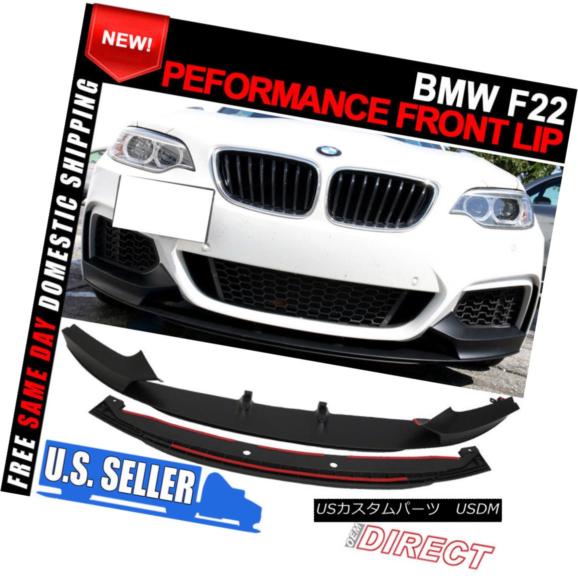 エアロパーツ For 14-17 BMW F22 2 Series M-Tech M Sport Performance Front Bumper Lip PP 14-17 BMW F22 2シリーズM-Tech MスポーツパフォーマンスフロントバンパーリップPP 【並行輸入品】