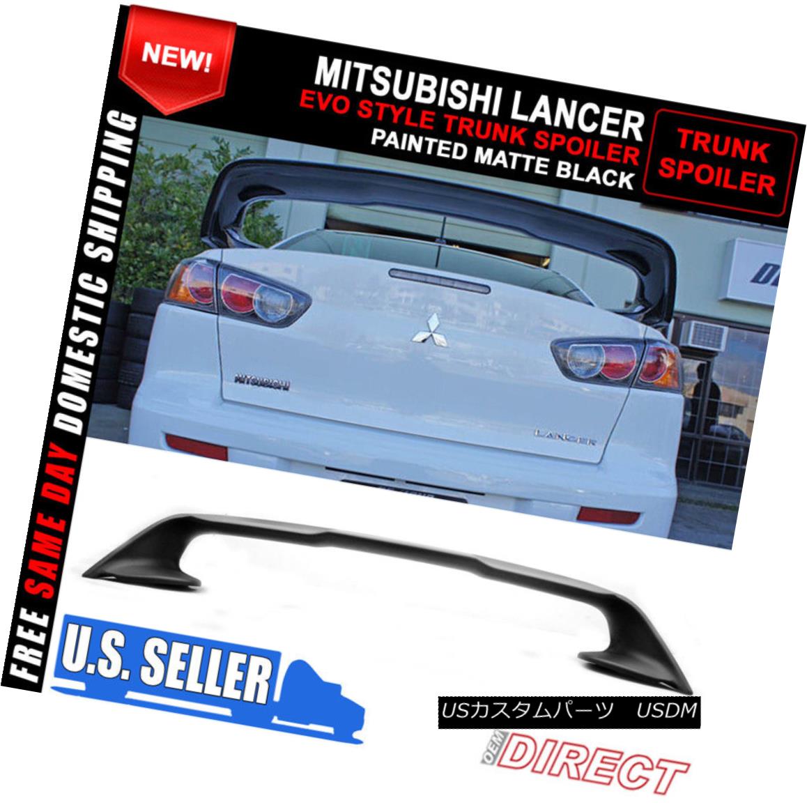 エアロパーツ 08 17 Mitsubishi Lancer Rear Evo X 10 Trunk Spoiler Wing Lid Matte Black Abs 08 17三菱ランサーリアevo X 10トランク スポイラーウイング リッド マット ブラックabs Abonkala Com