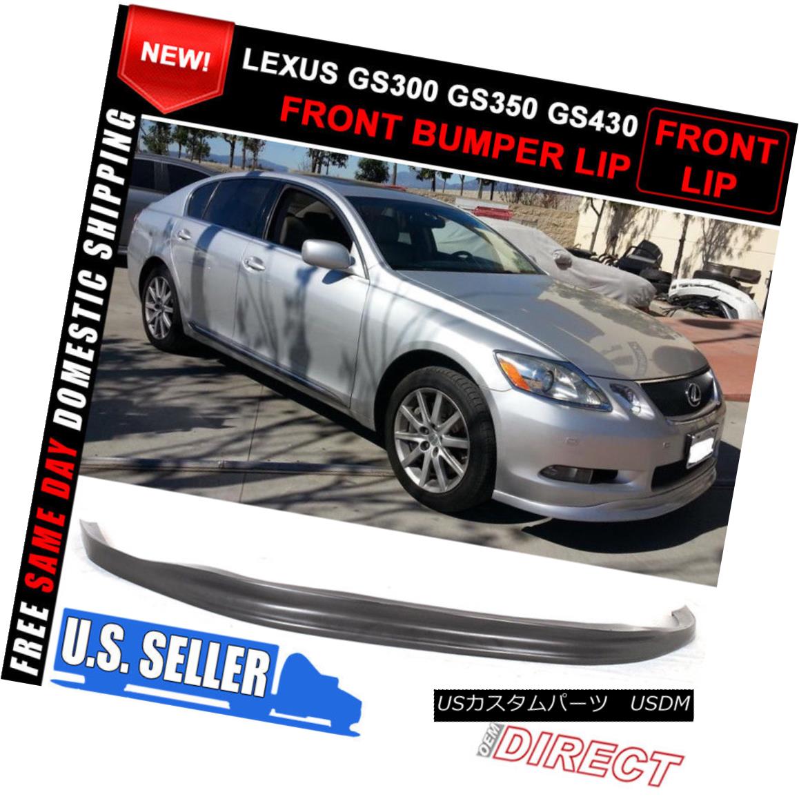 エアロパーツ For 06 07 Lexus GS300 GS350 GS430 TTE Style Front Bumper Lip - PU 06 07レクサスGS300 GS350 GS430 TTEスタイルフロントバンパーリップ - PU 【並行輸入品】