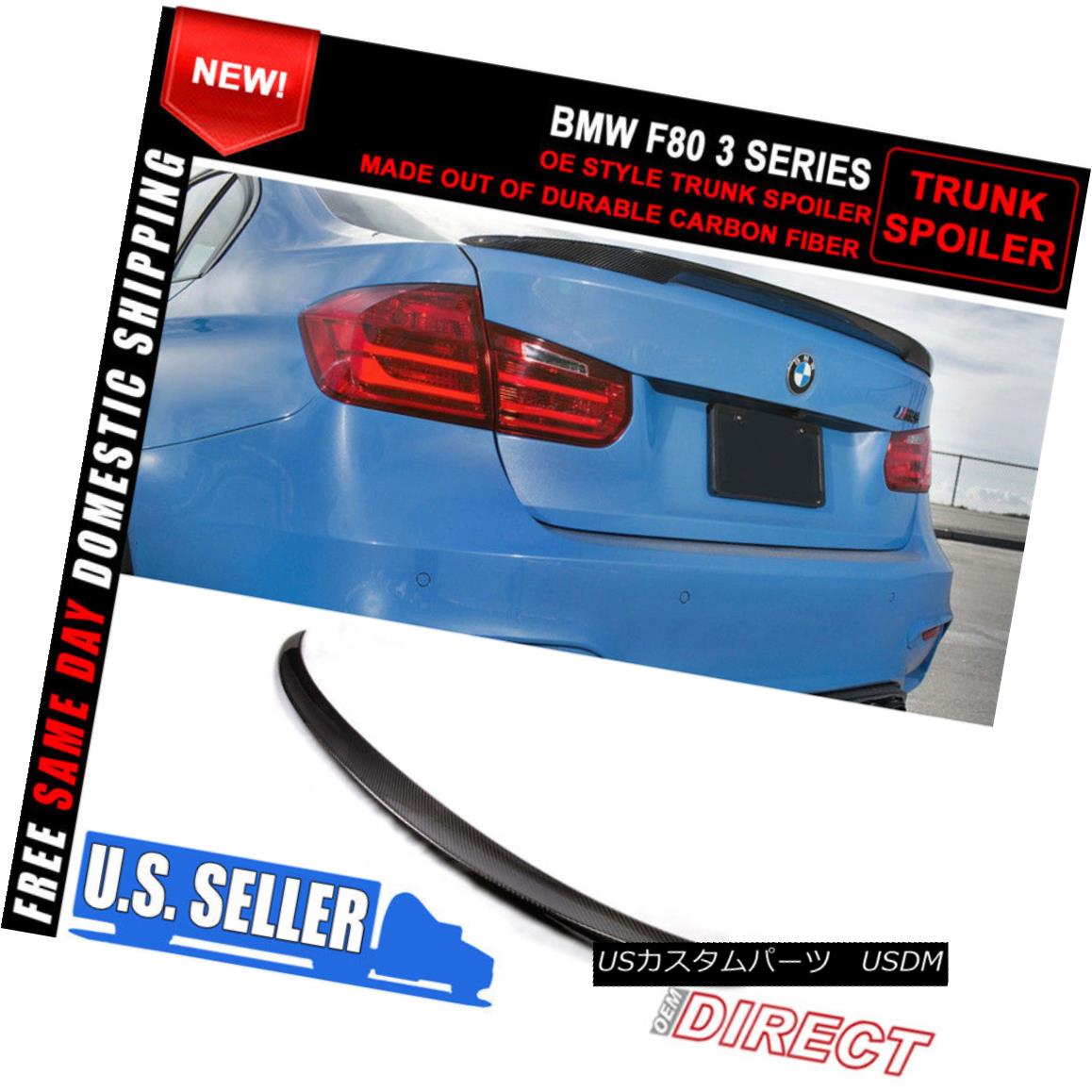 エアロパーツ 14-17 BMW 3-Series F80 Sedan M3 OE Rear Trunk Spoiler Wing Carbon Fiber CF 14-17 BMW 3シリーズF80セダンM3 OEリアトランクスポイラーウイングカーボンファイバーCF 【並行輸入品】 73,689円