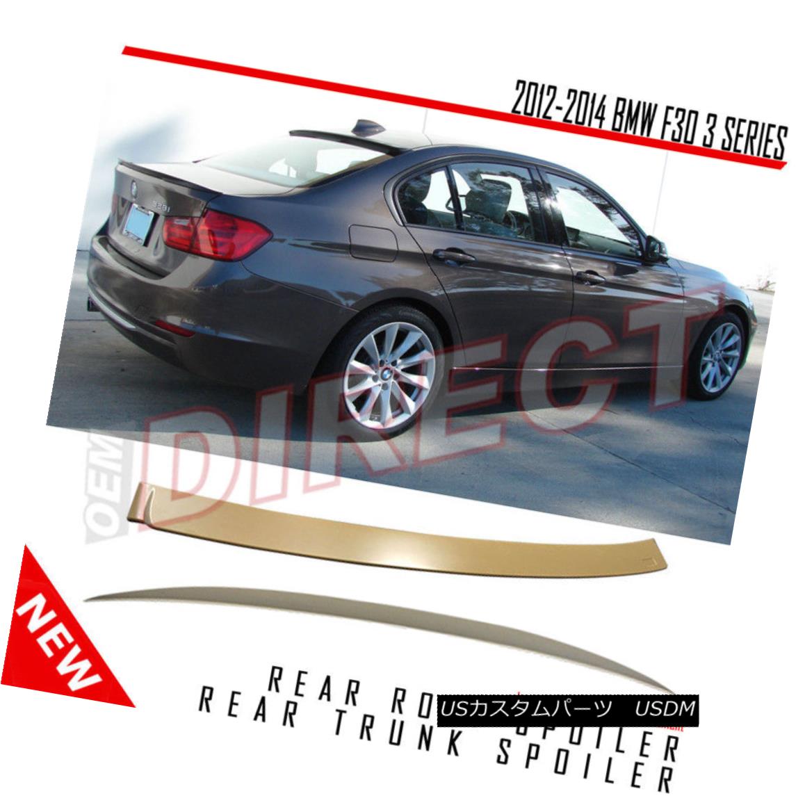 エアロパーツ 12-18 BMW F30 3 Series Sedan Rear Roof Spoiler + Rear Trunk Spoiler 12-18 BMW F30 3シリーズセダンリアルーフスポイラー+リアトランクスポイラー 【並行輸入品】