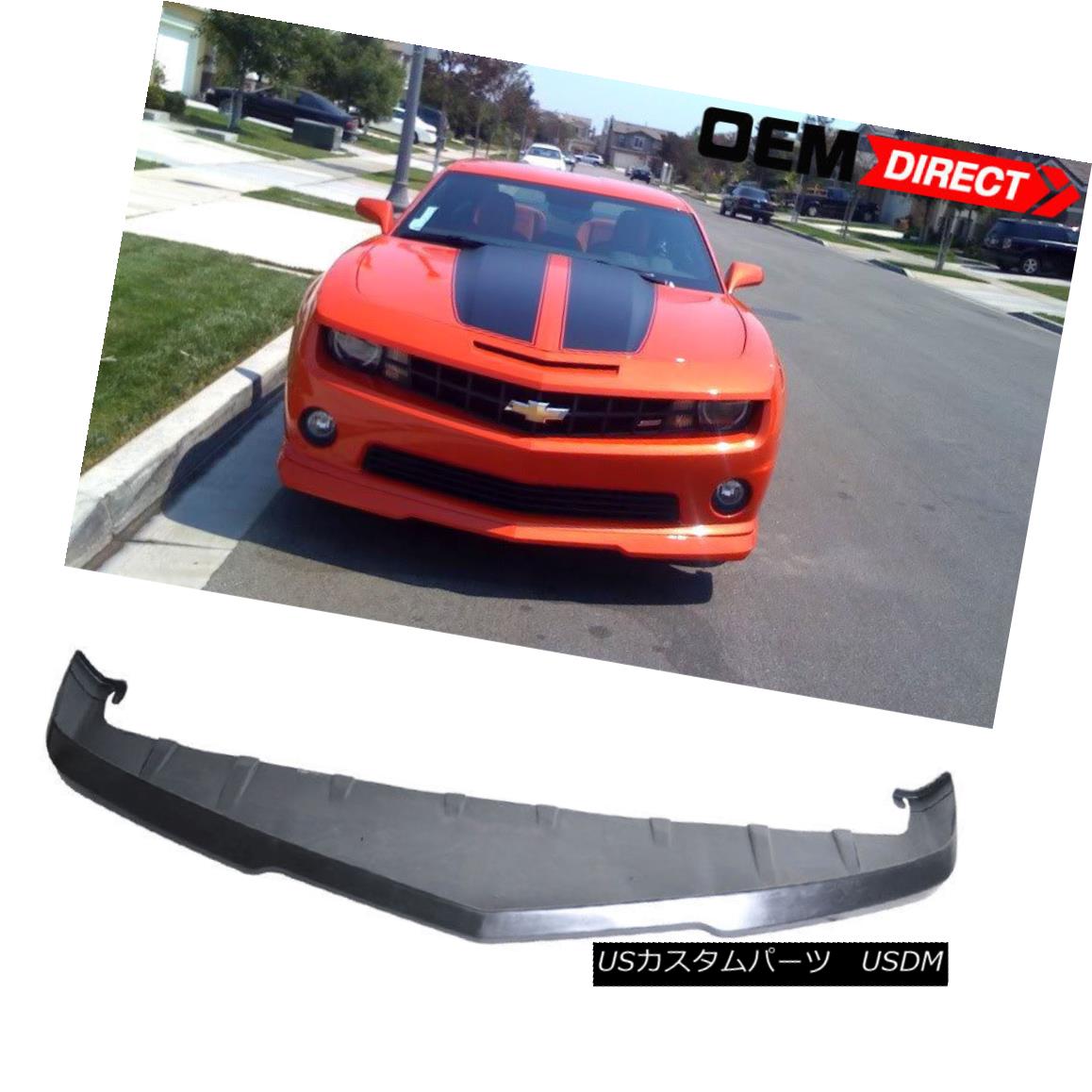 エアロパーツ For 10-13 Chevrolet Camaro Front Bumper Lip Unpainted - Poly Urethane 10-13シボレーカマロフロントバンパーリップ未塗装 - ポリウレタン 【並行輸入品】