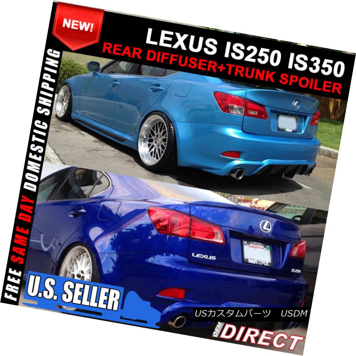 エアロパーツ For 06 12 Lexus Is250 350 Rear Diffuser Dmr Style Ik Style Trunk Spoiler Pu 06 12レクサスis250 350リアディフューザーdmrスタイル Ikスタイルトランクスポイラーpu Av Drop Com