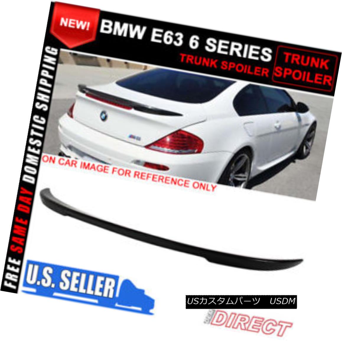 エアロパーツ 04-08 E63 BMW 6-Series 2D Coupe Trunk Spoiler V Style M6 Painted# 668 Jet Black 04-08 E63 BMW 6シリーズ2Dクーペトランク・スポイラーVスタイルM6塗装＃668ジェット・ブラック 【並行輸入品】