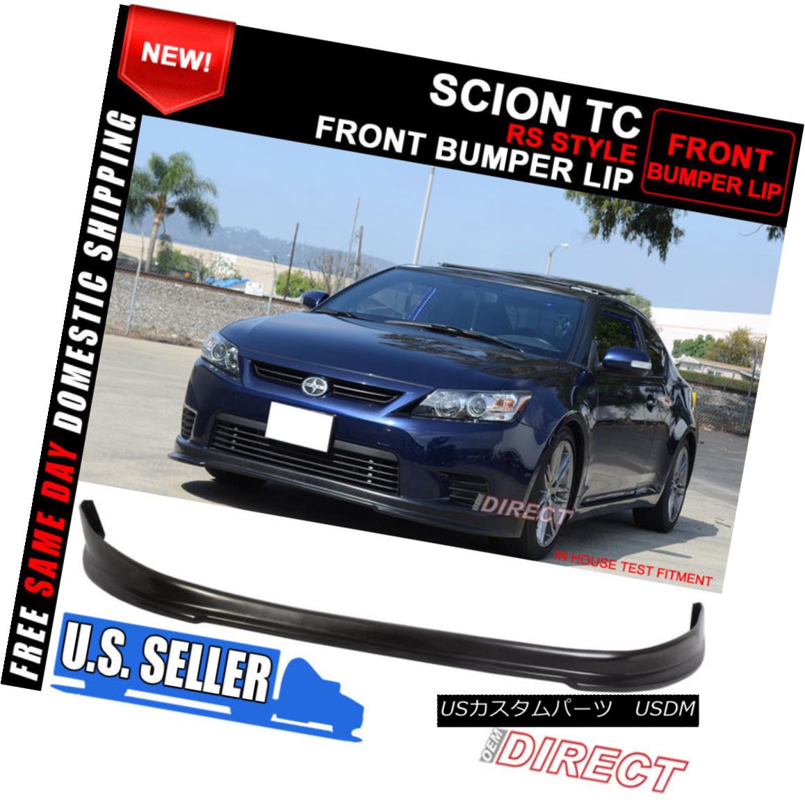 エアロパーツ For 11-13 Scion tC RS Style PU Urethane Front Bumper Lip Spoiler Bodykit 11-13シオン用tC RSスタイルPUウレタンフロントバンパーリップスポイラーボディキット 【並行輸入品】