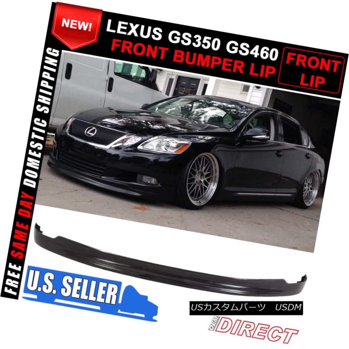エアロパーツ For 08-11 Lexus GS350 GS460 TTE Style Front Lip Spoiler - PU 08-11レクサスGS350 GS460 TTEスタイルフロントリップスポイラー - PU 【並行輸入品】