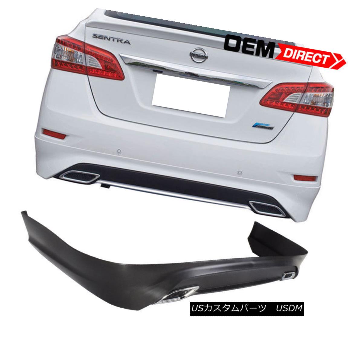 エアロパーツ Fit For 13-17 Nissan Sentra OE Style Rear Bumper Lip PU 13-17 Nissan Sentra OEスタイルリアバンパーリップPUに適合 【並行輸入品】