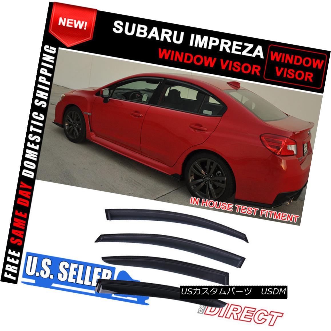 エアロパーツ Fits 15 18 Subaru Wrx Sti 12 15 Impreza Acrylic Slim Window Visors 4pc Set フィット15 18スバルwrx Sti 12 15インプレッサアクリルスリムウィンドウバイザー4pcセット Av Drop Com