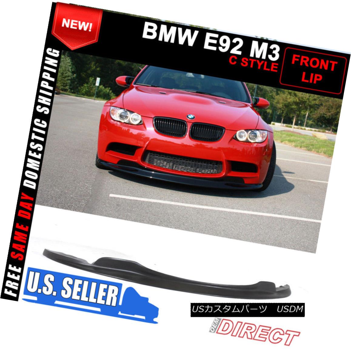エアロパーツ For 08-13 BMW E90 E92 E93 M3 C-Style Front Bumper Lip Chin Spoiler 08-13 BMW E90 E92 E93 M3 Cスタイルフロントバンパーリップチンスポイラー 【並行輸入品】
