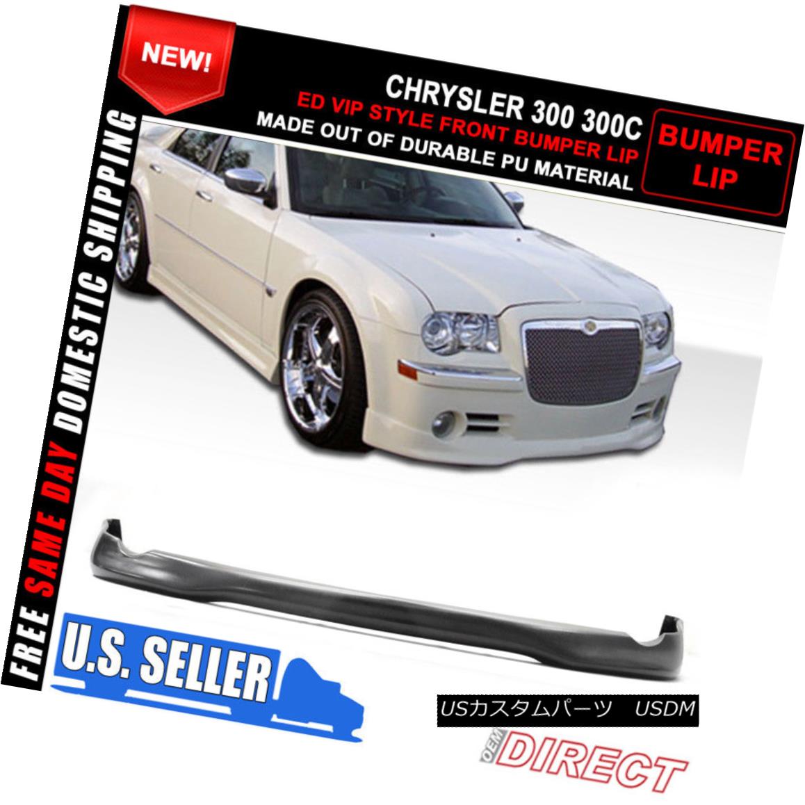 エアロパーツ For 05-10 Chrysler 300 300C Ed Vip Style Front Bumper Lip Chin Spoiler PU 05-10クライスラー300 300CエドVipスタイルフロントバンパーリップチンスポイラーPU 【並行輸入品】|カスタムパーツ WORLD倉庫