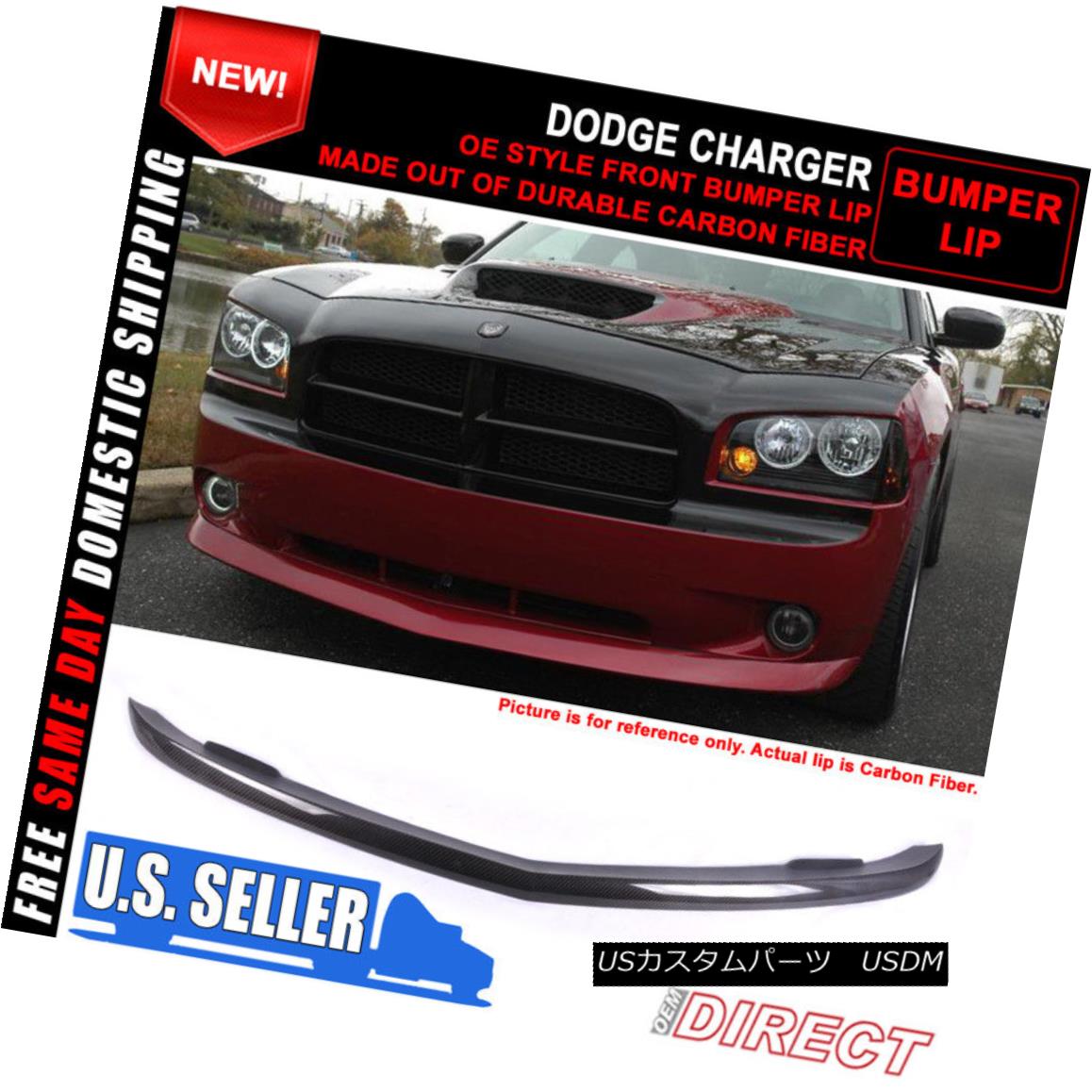 国内配送 エアロパーツ For 05 10 Dodge Charger Oe Style Front Lower Lip Splitter Carbon Fiber Cf 05 10ダッジチャージャーoeスタイルフロントロワーリップスプリッターカーボンファイバーcf World倉庫 店 超人気の Instrutecnica Com