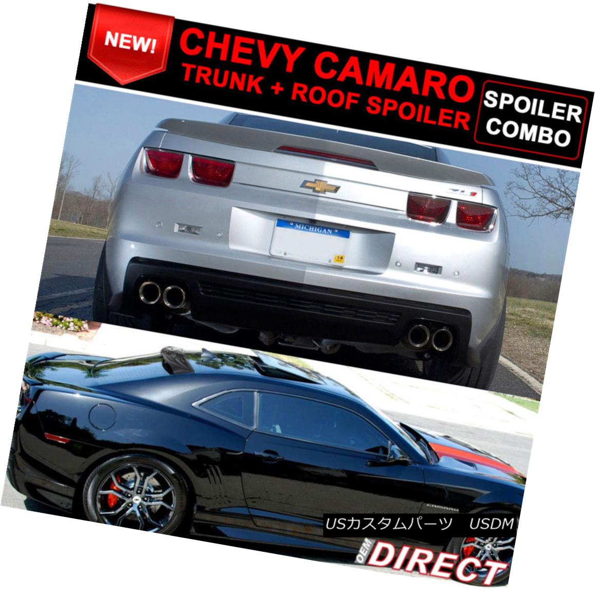エアロパーツ For Chevy Camaro ZL1 Style ABS Roof + Trunk Spoiler Painted Silver Ice Wa636R シボレーカマロZL1スタイルABS屋根+トランクスポイラー塗装シルバーアイスWa636R用 【並行輸入品】 80,707円