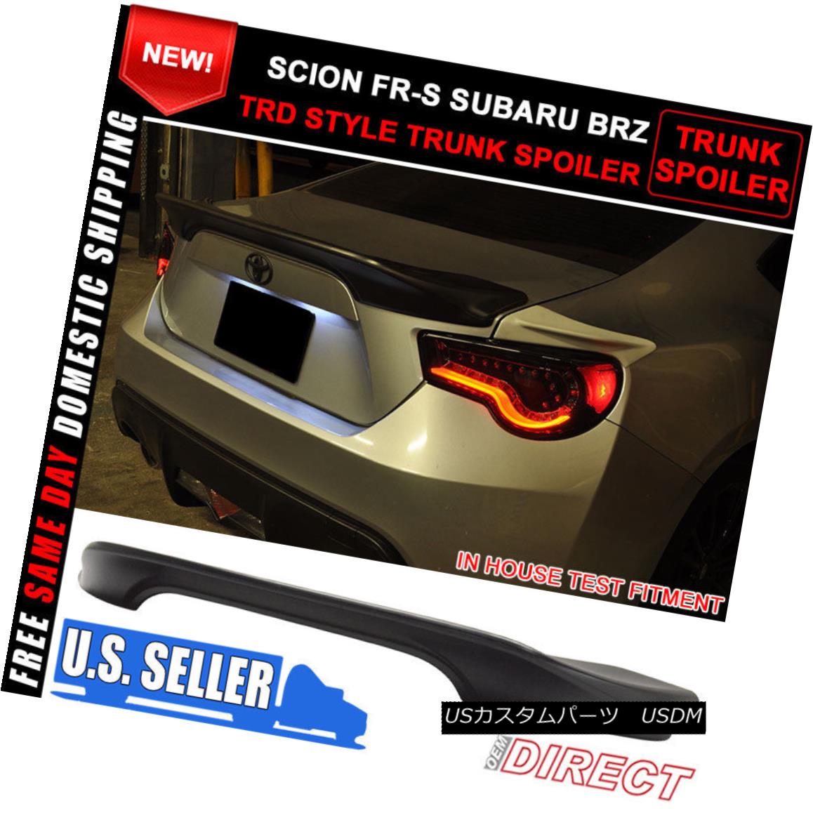 エアロパーツ Fits 13-17 Scion FRS GT86 Subaru BRZ Tr Style Trunk Spoiler ABS Lid ABS フィット13-17サイオンFRS GT86スバルBRZ TrスタイルトランクスポイラーABS蓋ABS 【並行輸入品】