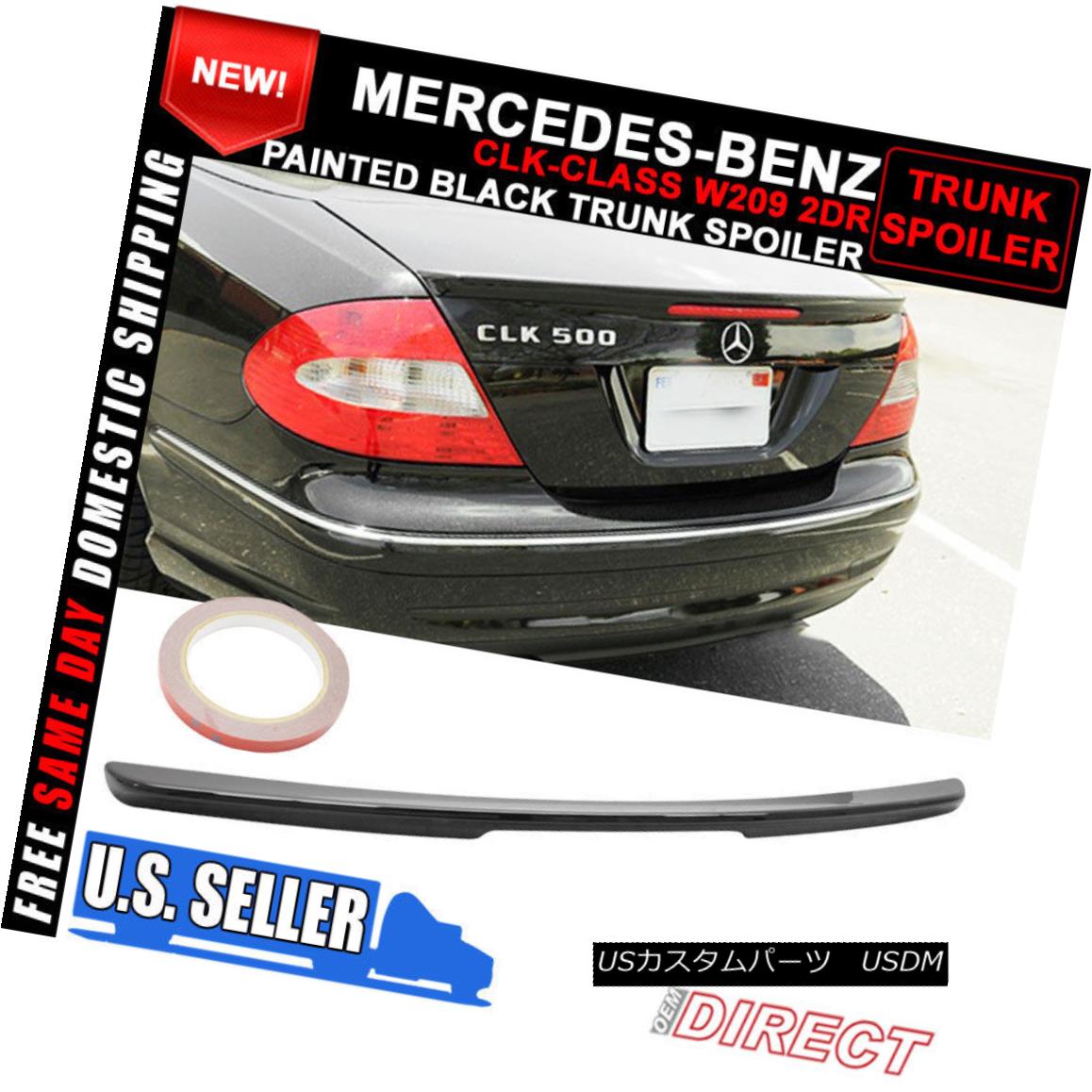 エアロパーツ 03-08 Mercedes Benz CLK-Class W209 AMG Style Trunk ABS Spoiler Paint Black #040 03-08メルセデスベンツCLKクラスW209 AMGスタイルトランクABSスポイラーペイントブラック＃040 【並行輸入品】