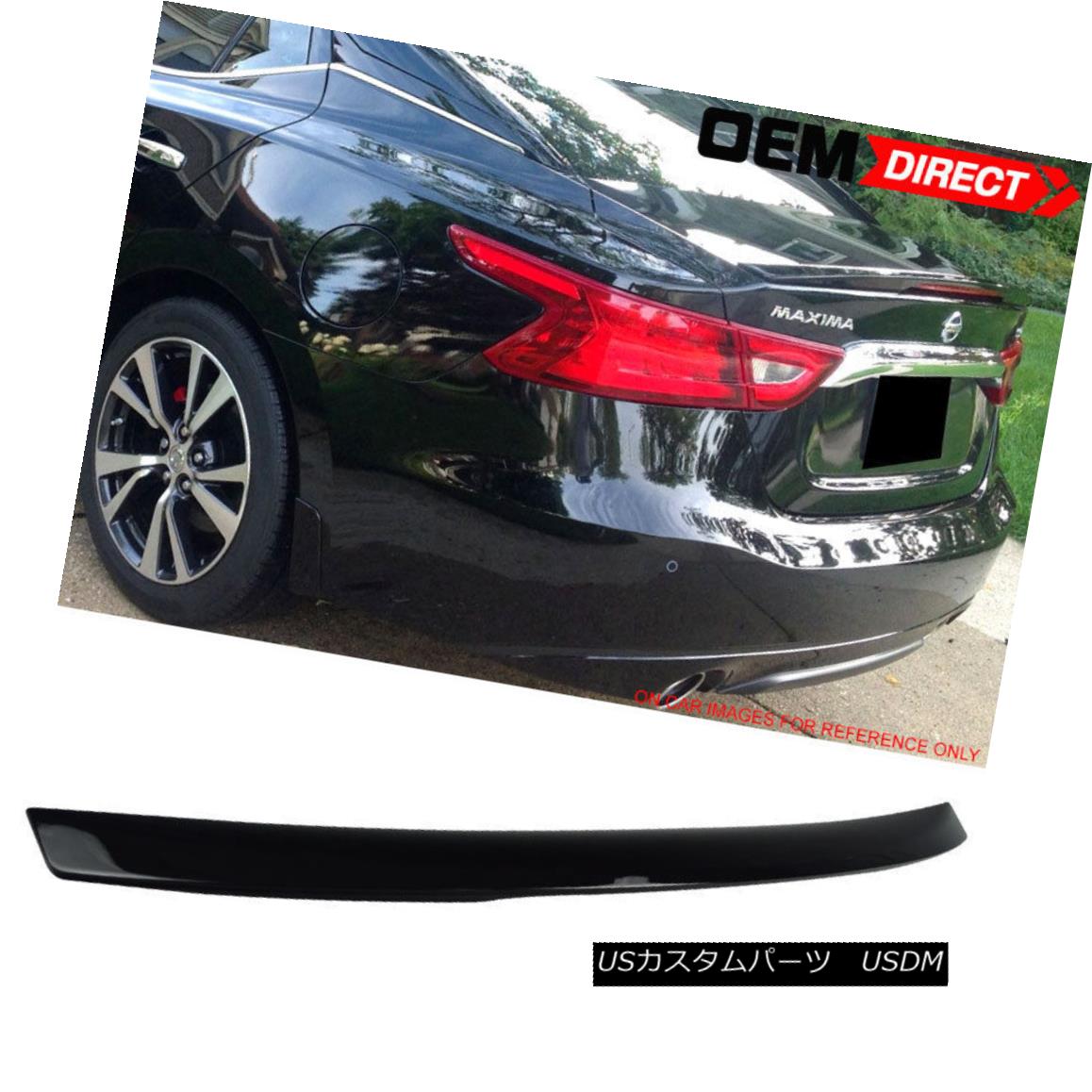 エアロパーツ Fit For 16-18 Maxima OE ABS Trunk Spoiler Painted Super Black # KH3 16-18マキシマOEのフィットABSトランクスポイラーは、スーパーブラック#KH3を塗った 【並行輸入品】