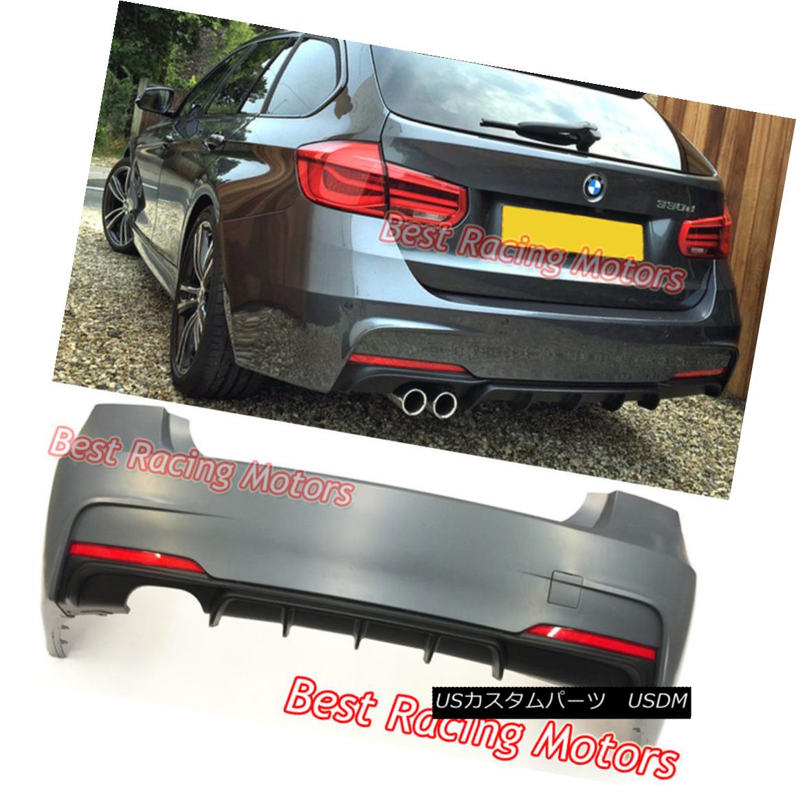 エアロパーツ Performance Style Rear Bumper (1 Outlet) [2 Tips / Outlet] Fit 14-18 BMW F31 5dr パフォーマンススタイルリアバンパー（1アウトレット）[2ヒント/アウトレット]フィット14-18 BMW F31 5dr 【並行輸入品】