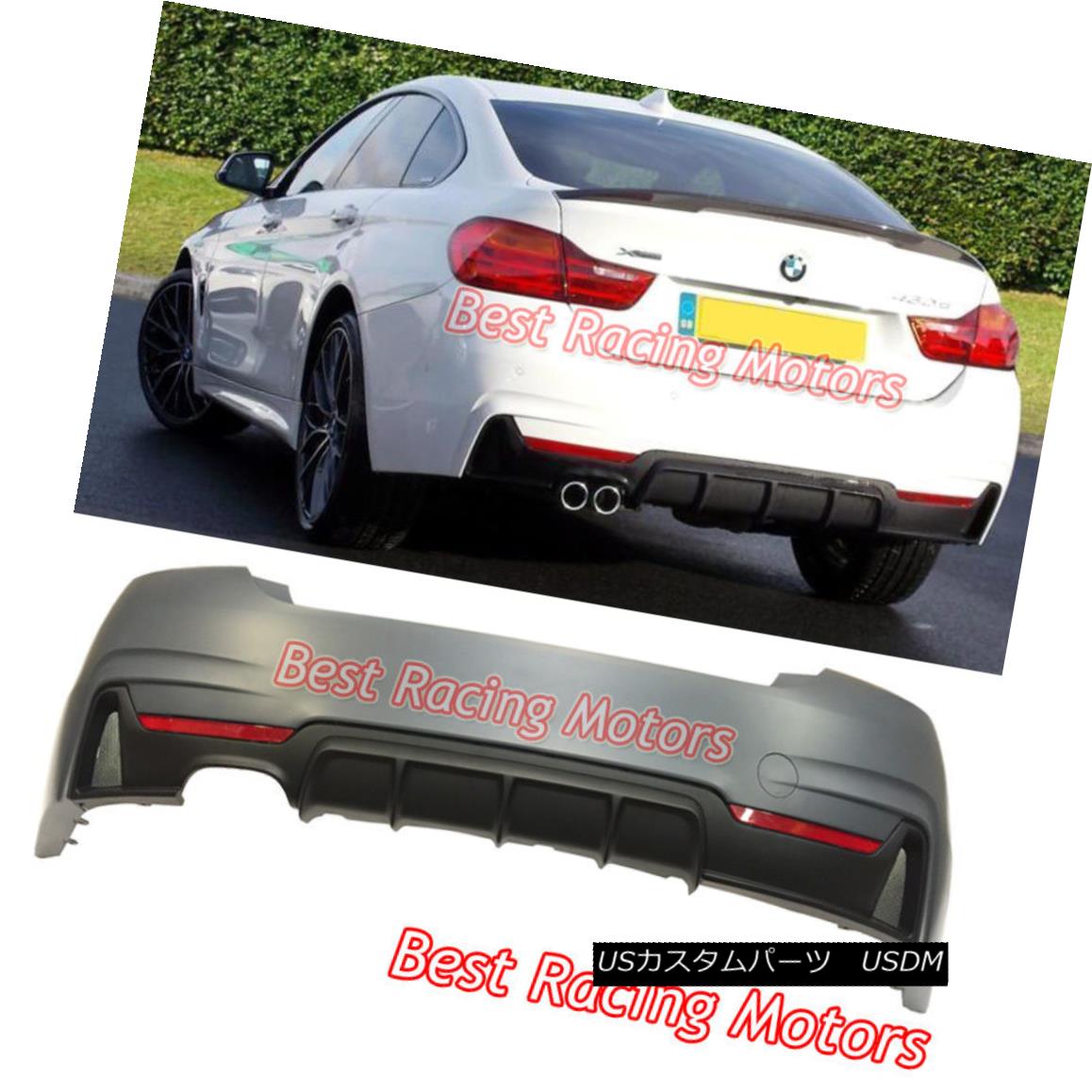 エアロパーツ Performance Style Rear Bumper (1 Outlet) [2 Tips / Outlet] Fit 15-18 BMW F36 4dr パフォーマンススタイルリアバンパー（1アウトレット）[2ヒント/アウトレット]フィット15-18 BMW F36 4dr 【並行輸入品】