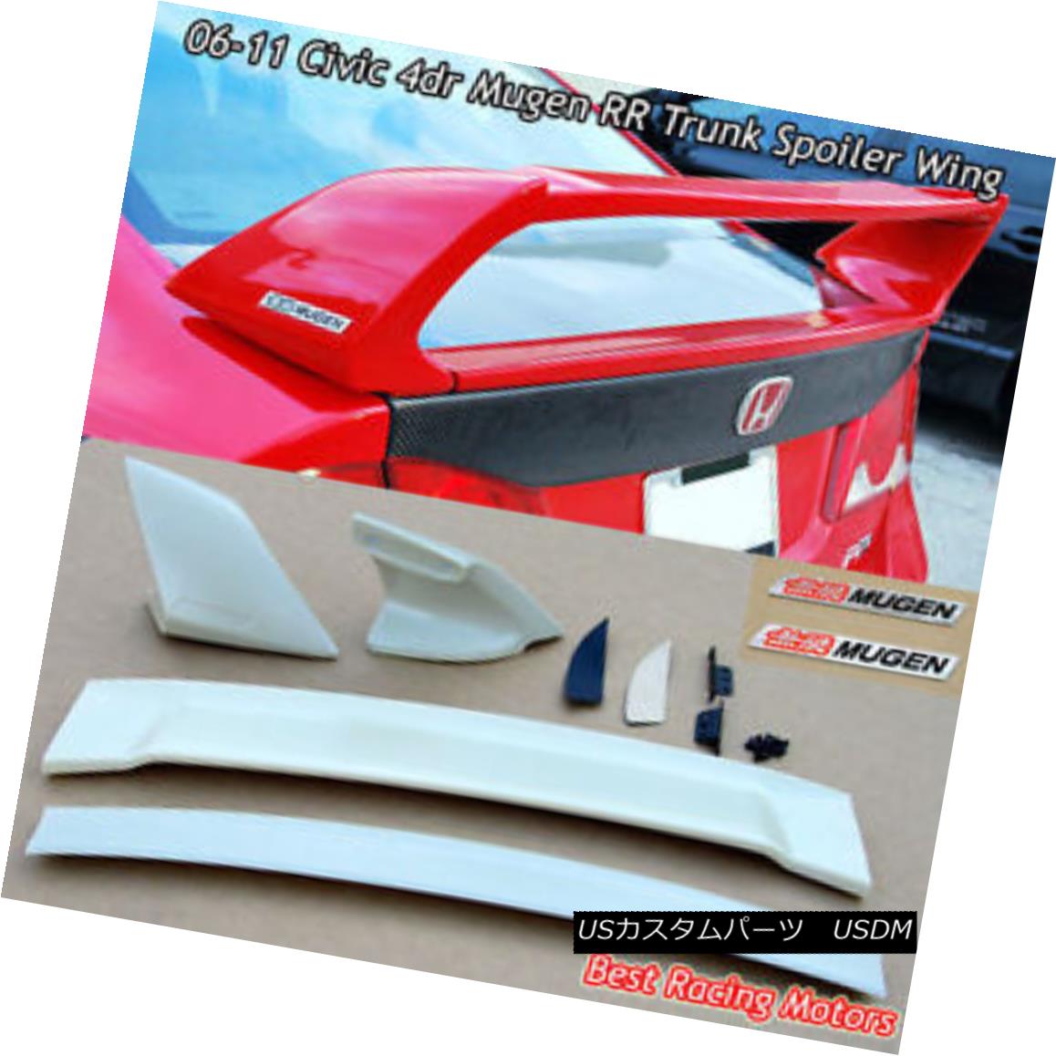 エアロパーツ Mu Gen Rr Style Trunk Spoiler Wing Abs Emblem Fit 06 11 Honda Civic 4dr Mu Gen Rrスタイルトランクスポイラーウィング Abs エンブレムフィット06 11 Honda Civic 4dr Voli Me