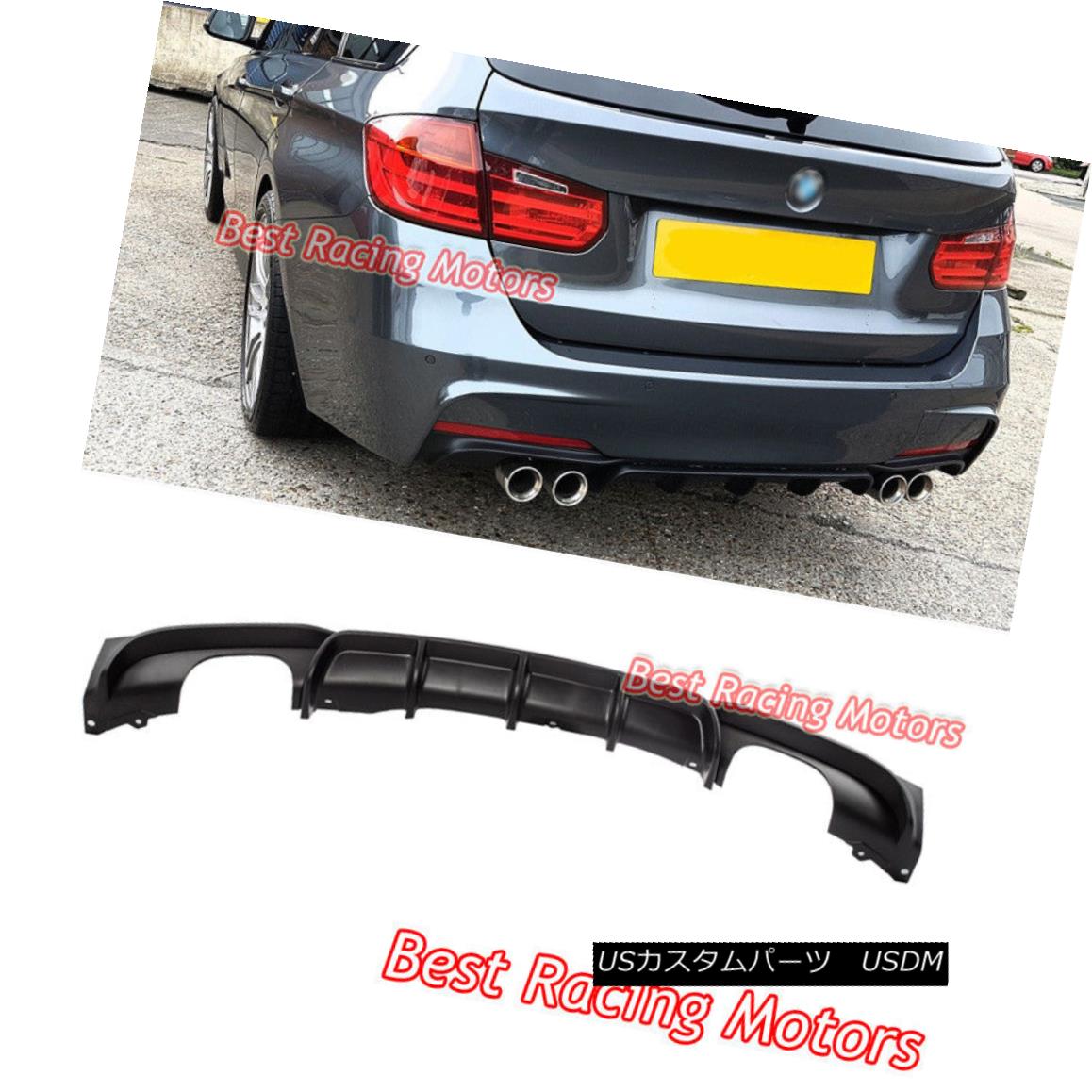 エアロパーツ Performance Style Rear Diffuser Fits 12-18 BMW F30 F31 3-Series (Quad Exhaust) パフォーマンススタイルリアディフューザー12-18 BMW F30 F31 3シリーズ（クワッドエキゾースト） 【並行輸入品】