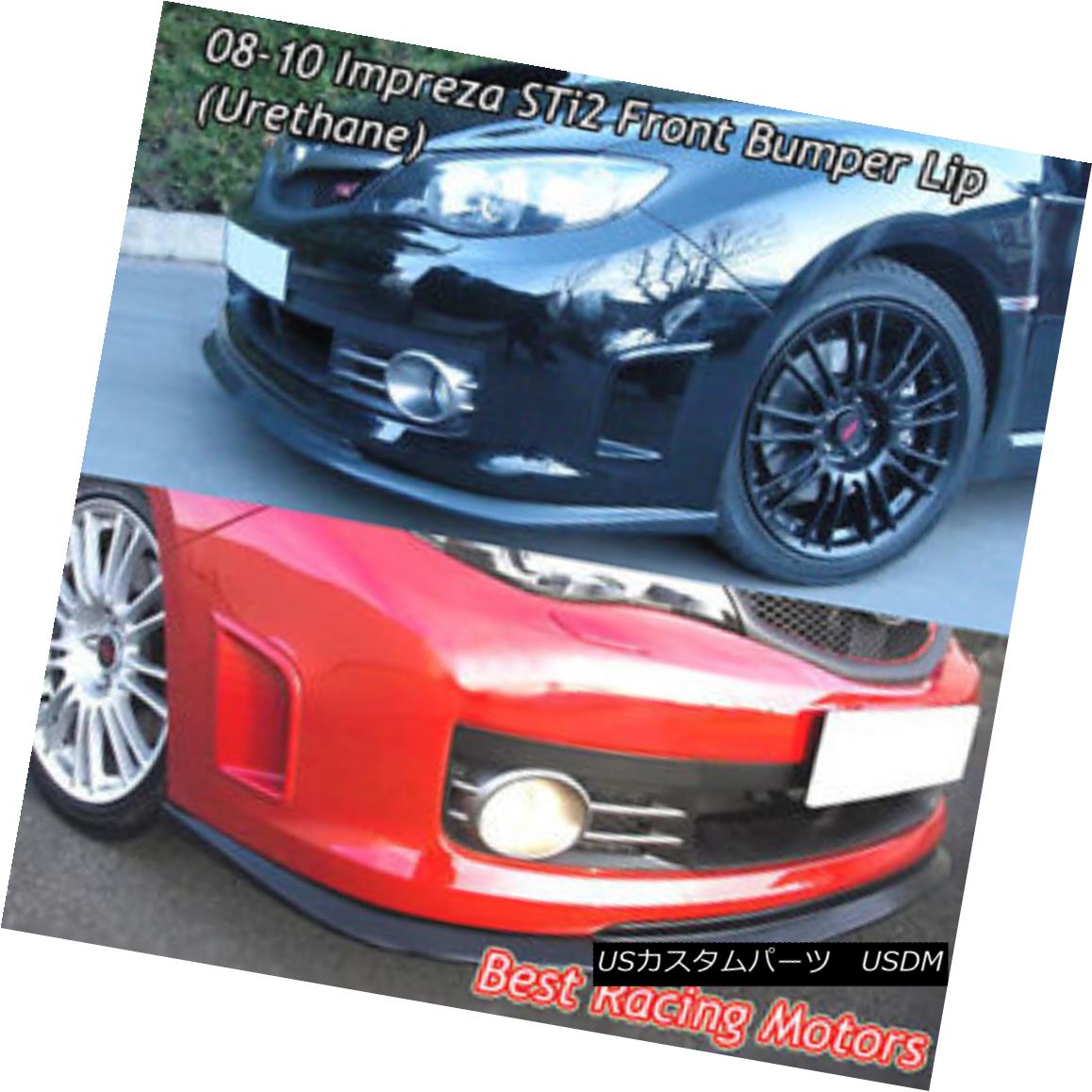エアロパーツ STi2 Style Front Bumper Lip (Urethane) Fits 08-10 Subaru Impreza STi2スタイルのフロントバンパーリップ（ウレタン）は08-10スバルインプレッサに適合 【並行輸入品】