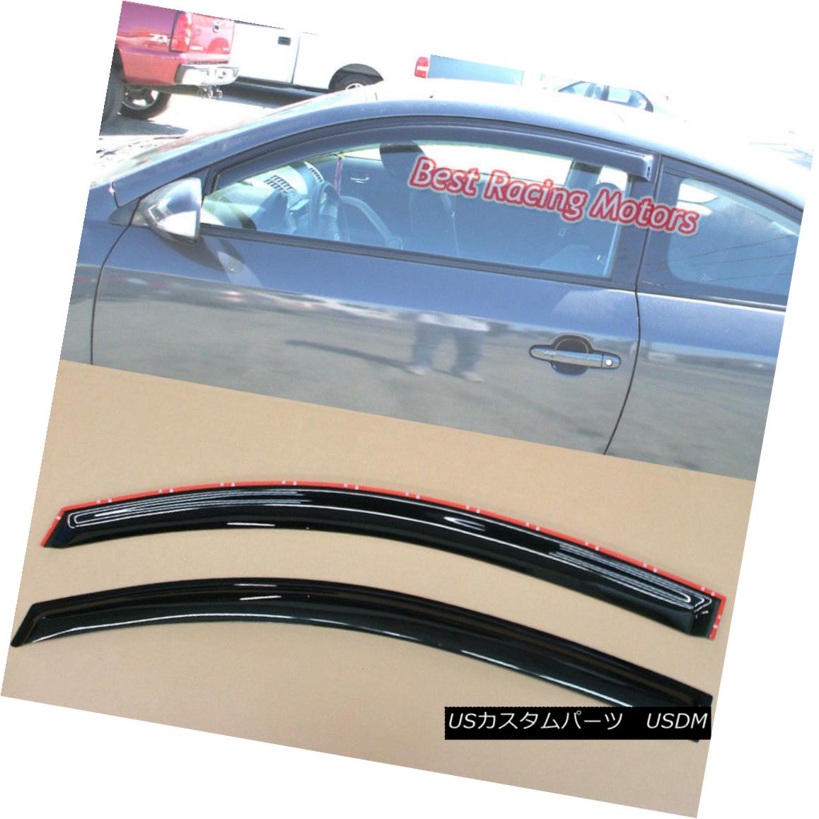 エアロパーツ JDM Style Side Window Visors Fits 04-10 Scion tC JDMスタイルのサイドウィンドウバイザーは04-10サイオンtCに適合 【並行輸入品】