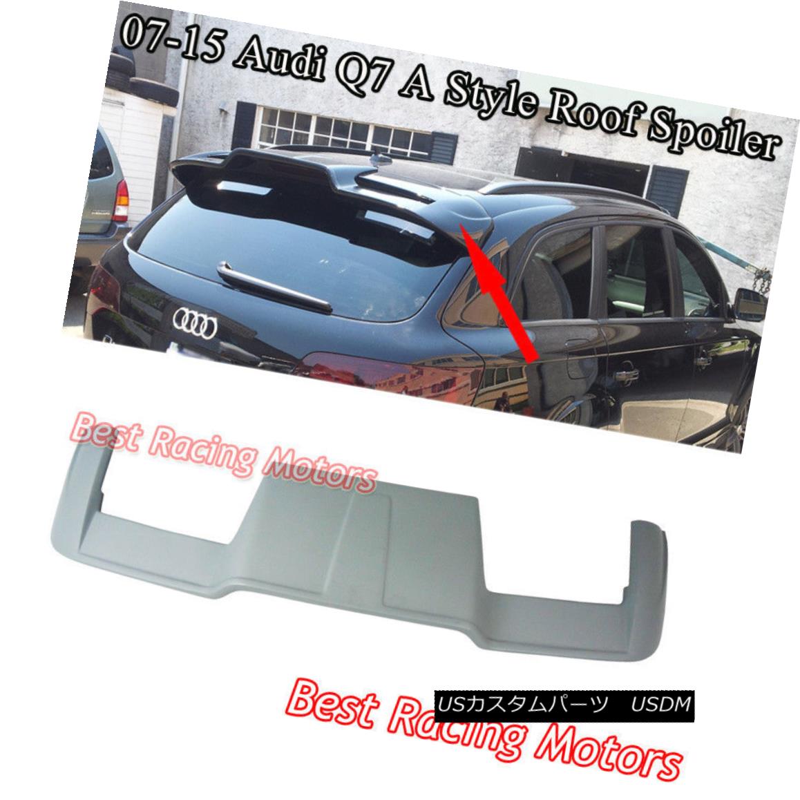 エアロパーツ ABT Style Rear Roof Spoiler Wing Fits 05-15 Audi Q7 ABTスタイルリアルーフスポイラーウイングフィット05-15 Audi Q7 【並行輸入品】