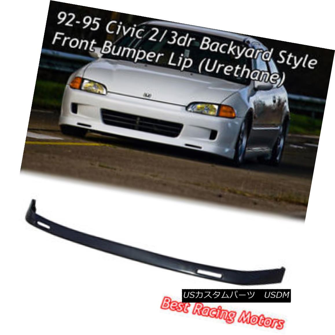 エアロパーツ BYS Style Front Bumper Lip (Urethane) Fits 92-95 Honda Civic 2dr BYSスタイルフロントバンパーリップ（ウレタン）92-95 Honda Civic 2dr 【並行輸入品】