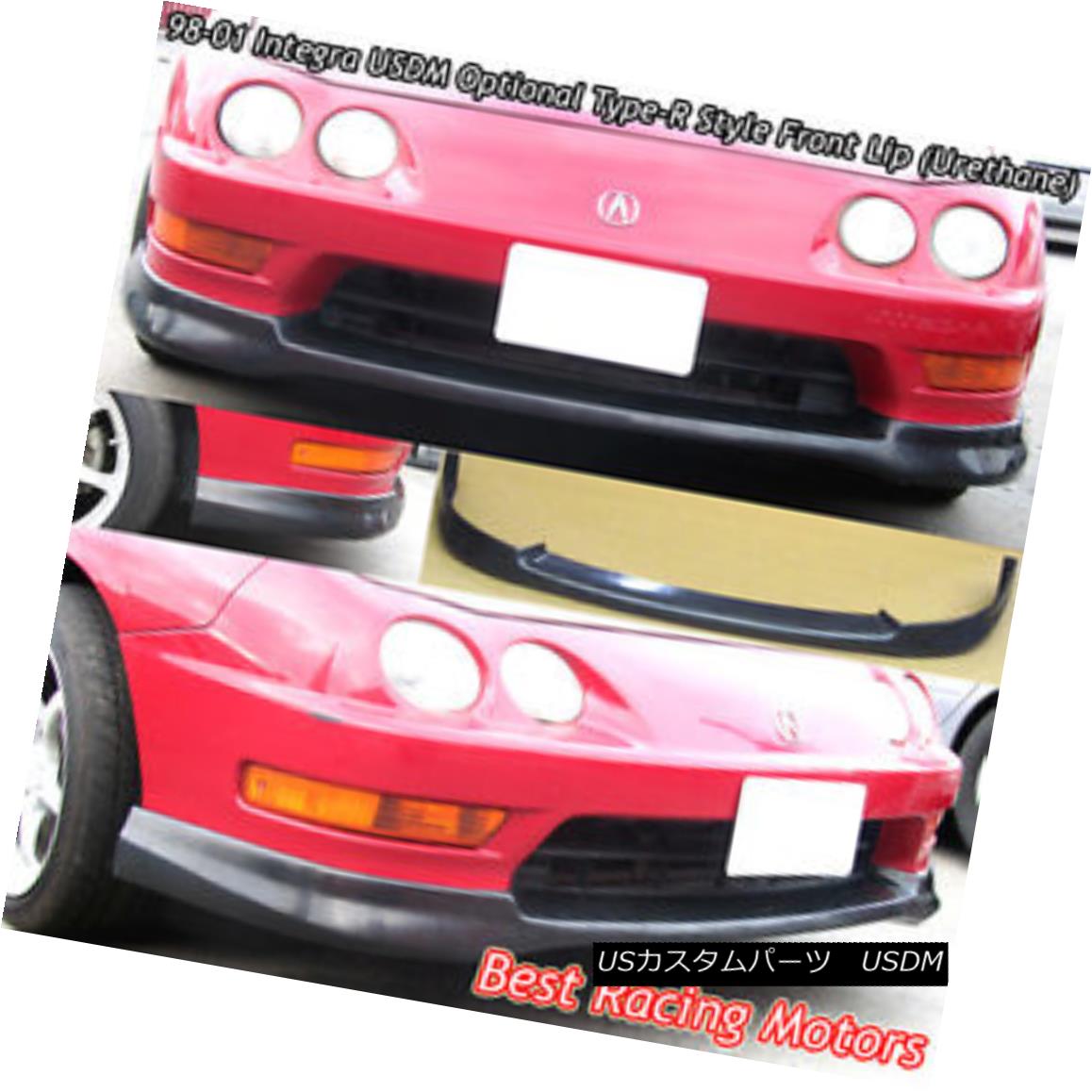 エアロパーツ USDM Optional TR Style Front Bumper Lip (Urethane) Fits 98-01 Acura Integra 2dr USDMオプションTRスタイルフロントバンパーリップ（ウレタン）フィット98-01 Acura Integra 2dr 【並行輸入品】