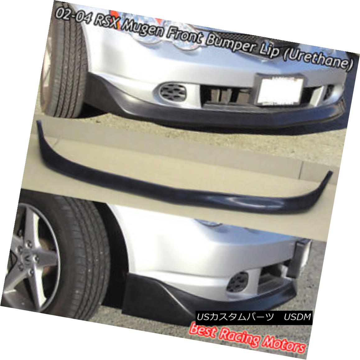 エアロパーツ Mu-gen Style Front Bumper Lip (Urethane) Fits 02-04 Acura RSX 2dr Mu-genスタイルフロントバンパーリップ（ウレタン）フィット02-04アキュラRSX 2dr 【並行輸入品】