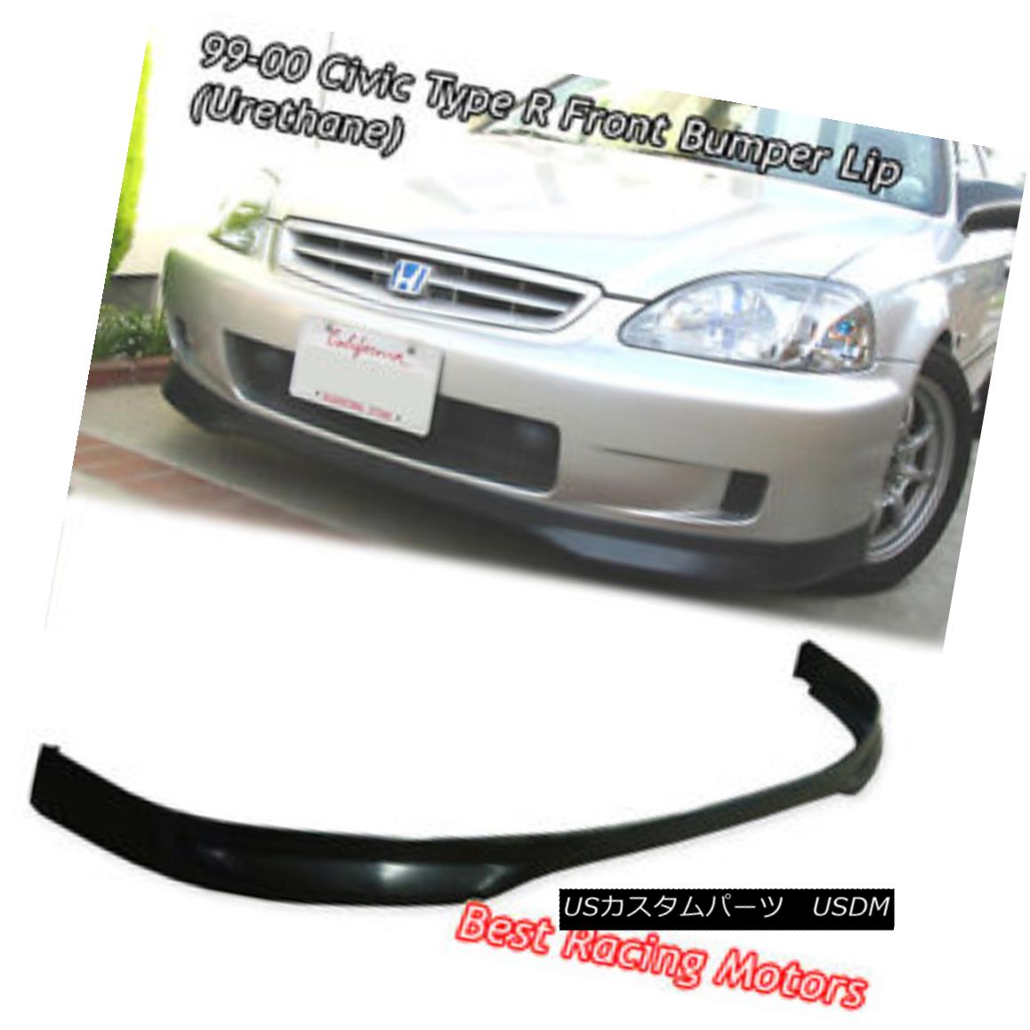 エアロパーツ TR Style Front Bumper Lip (Urethane) Fits 99-00 Honda Civic 4dr TRスタイルフロントバンパーリップ（ウレタン）99-00 Honda Civic 4dr 【並行輸入品】