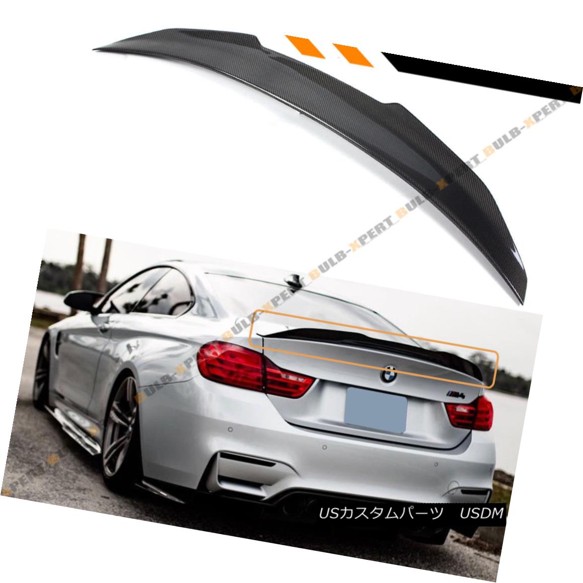 エアロパーツ FOR 2015-18 BMW F82 M4 PSM STYLE HIGH KICK CARBON FIBER TRUNK LID SPOILER WING BMW F82 M4 PSMスタイルハイキックカーボンファイバートランクリッドスポイラーウイング 【並行輸入品】