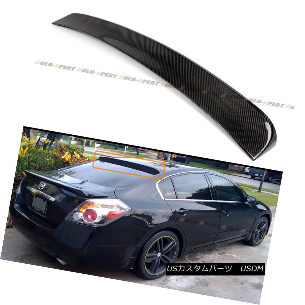 エアロパーツ FOR 2007-2012 NISSAN ALTIMA 4DR SEDAN CARBON FIBER REAR ROOF SPOILER VISOR WING 日産アルティマ4DRセダンカーボンファイバーリアルーフスポイラービサーウイング 【並行輸入品】