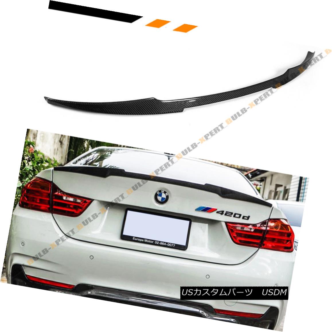 エアロパーツ FITS 2014-2018 BMW 428i 435i 440i CARBON FIBER TRUNK SPOILER WING- M4 LOOK STYLE フィット2014-2018 BMW 428i 435i 440iカーボンファイバートランクスポイラーウイング - M4ルックスタイル 【並行輸入品】