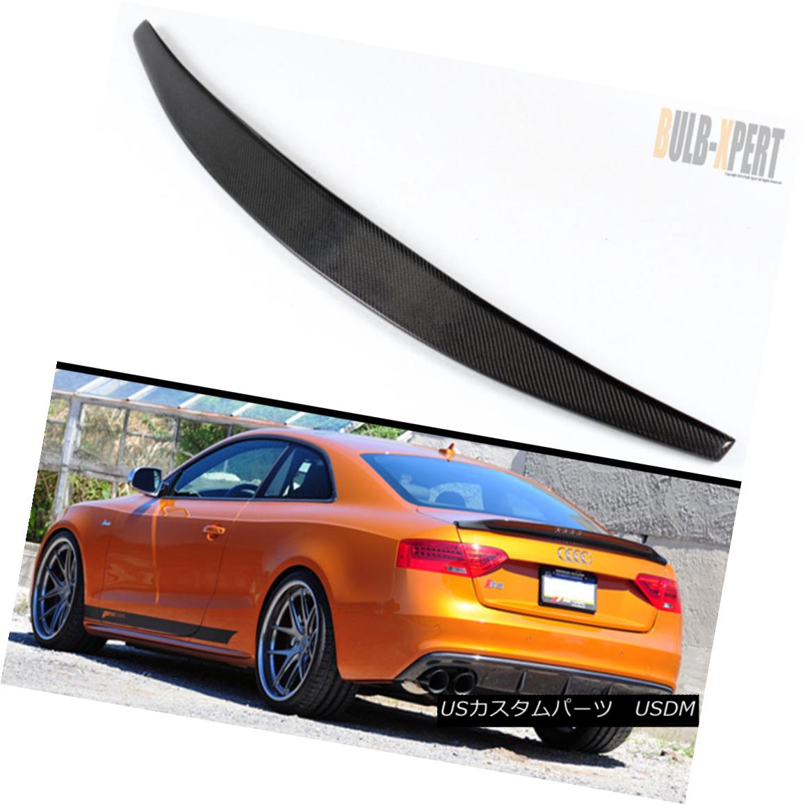 エアロパーツ FOR 2012-16 AUDI B8 A5 2 DR COUPE REAL BLK CARBON FIBER TRUNK LID SPOILER WING for 2012-16 AUDI B8 A5 2 DR COUPEリアルBLKカーボンファイバートランクリッドスポイラーウイング 【並行輸入品】