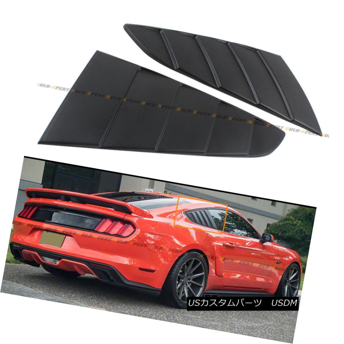 エアロパーツ For Ford Mustang 2015-16 GT C Style Side Vent Window Quarter Scoop Louver Cover フォードマスタング2015-16 GT Cスタイルサイドベントウィンドウクォータースクープルーバーカバー 【並行輸入品】
