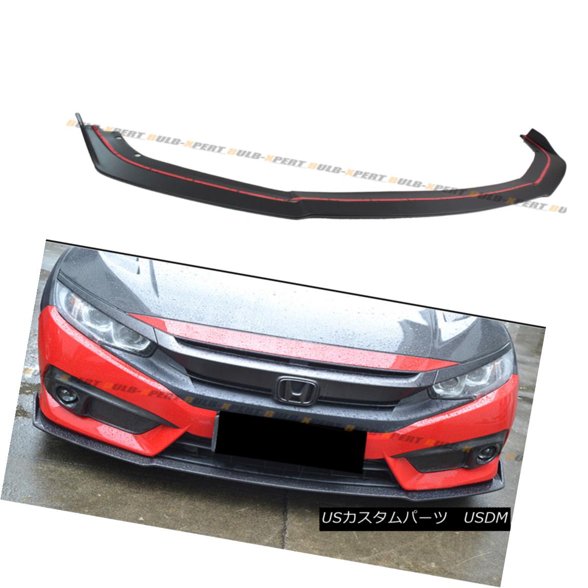 エアロパーツ FOR 2016-18 10TH GEN HONDA CIVIC X FC JDM CTR FRONT BUMPER LIP SPOILER SPLITTER 2016-18 10世紀ホンダシビックX FC JDM CTRフロントバンパーリップスポイラスプリッター 【並行輸入品】 68,426円