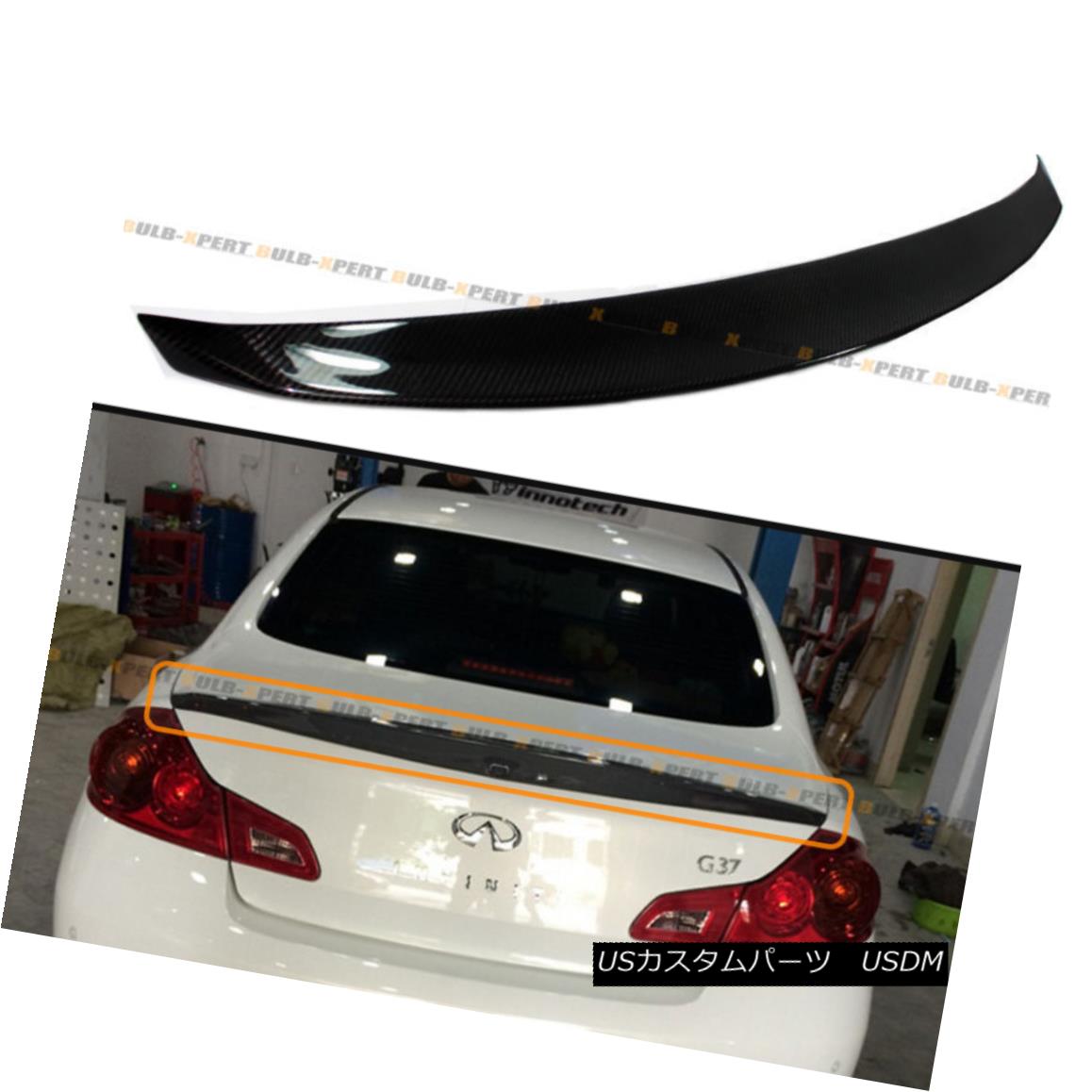 エアロパーツ CARBON FIBER DUCKBILL REAR TRUNK SPOILER FOR 2009-2012 INFINITI G25 G37 SEDAN V2 カーボンファイバーダックビルリアトランクスポイラー2009-2012 INFINITI G25 G37 SEDAN V2 【並行輸入品】