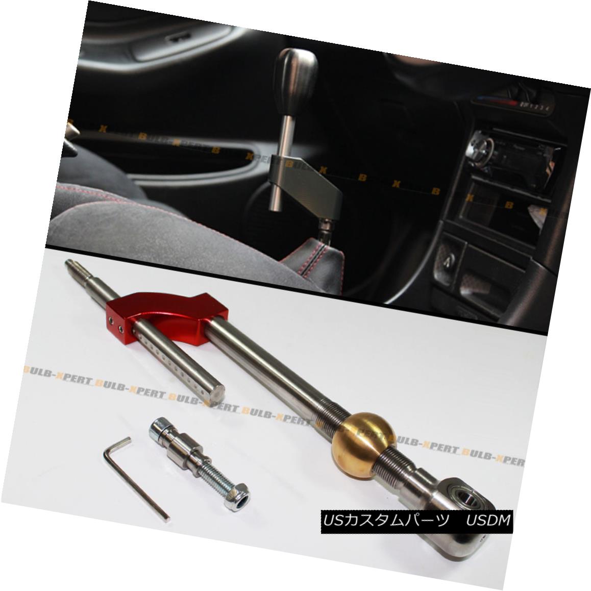 エアロパーツ FOR 1988-2000 HONDA CIVIC RED DUAL BEND ADJUSTABLE HEIGHT EXTEND SHORT SHIFTER 1988-2000ホンダシビックレッドデュアル曲げ調整可能な高さ延長シフター 【並行輸入品】