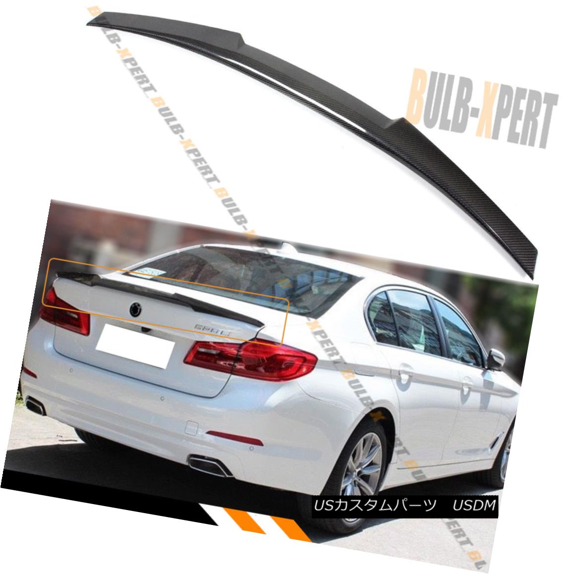 エアロパーツ FOR 2017-18 BMW G30 520d 530i 540i Carbon Fiber Trunk Lid Spoiler Wing M4 Style 2017-18 BMW G30 520d 530i 540iカーボンファイバートランクリッドスポイラーウィングM4スタイル 【並行輸入品】
