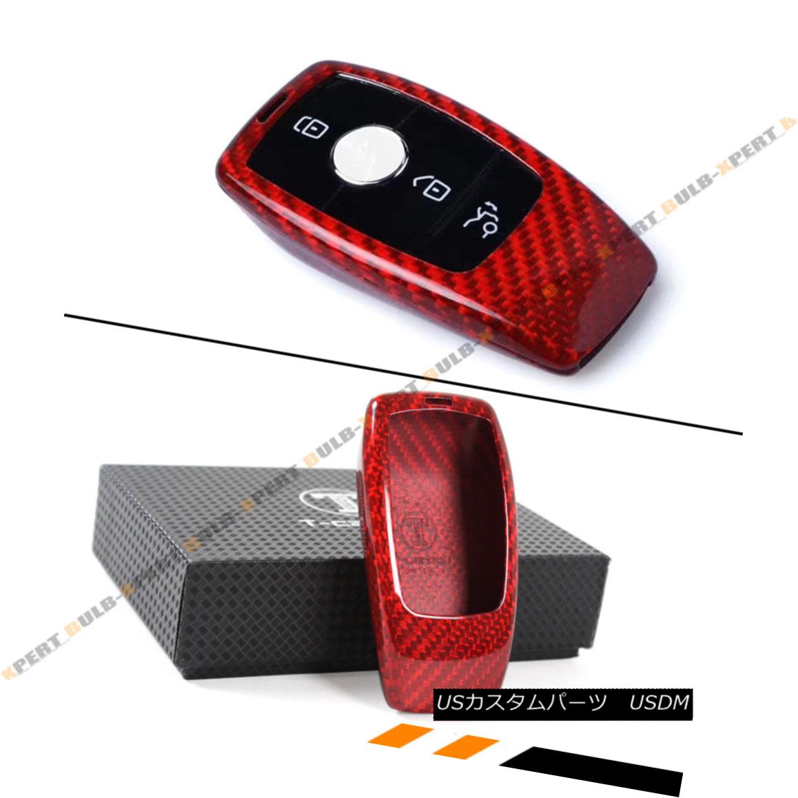 エアロパーツ LUXURY REAL CARBON FIBER CASE FOR 2017 MERCEDES-BENZ E-CLASS E300 SMART KEY FOB 2017 MERCEDES-BENZ E-CLASS E300 SMART KEY FOBのための豪華なリアルカーボンファイバーケース 【並行輸入品】