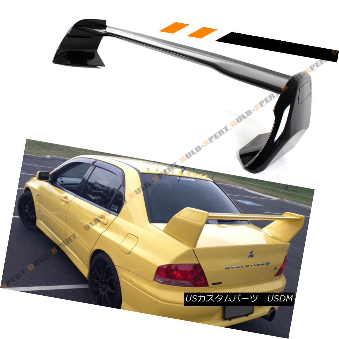 エアロパーツ For 02-07 Mitsubishi Lancer Evo 7 8 9 Glossy Blk Trunk Spoiler Wing- EVO 7 Style 02-07三菱ランサーEvo 7 8 9光沢のあるBlkトランク・スポイラー・ウィング - EVO 7スタイル 【並行輸入品】｜カスタムパーツ WORLD倉庫