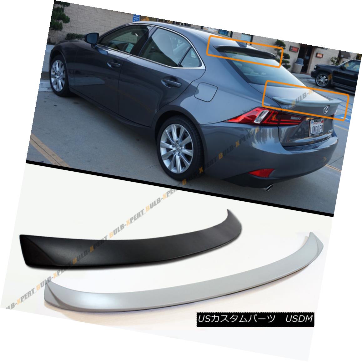 エアロパーツ VIP STYLE REAR ROOF SPOILER+ TRUNK LID WING FOR 2014-17 LEXUS IS250 IS350 IS200T VIPスタイルのリアルーフスポイラートランクリッジウイング2014-17レクサスIS250 IS350 IS200T 【並行輸入品】