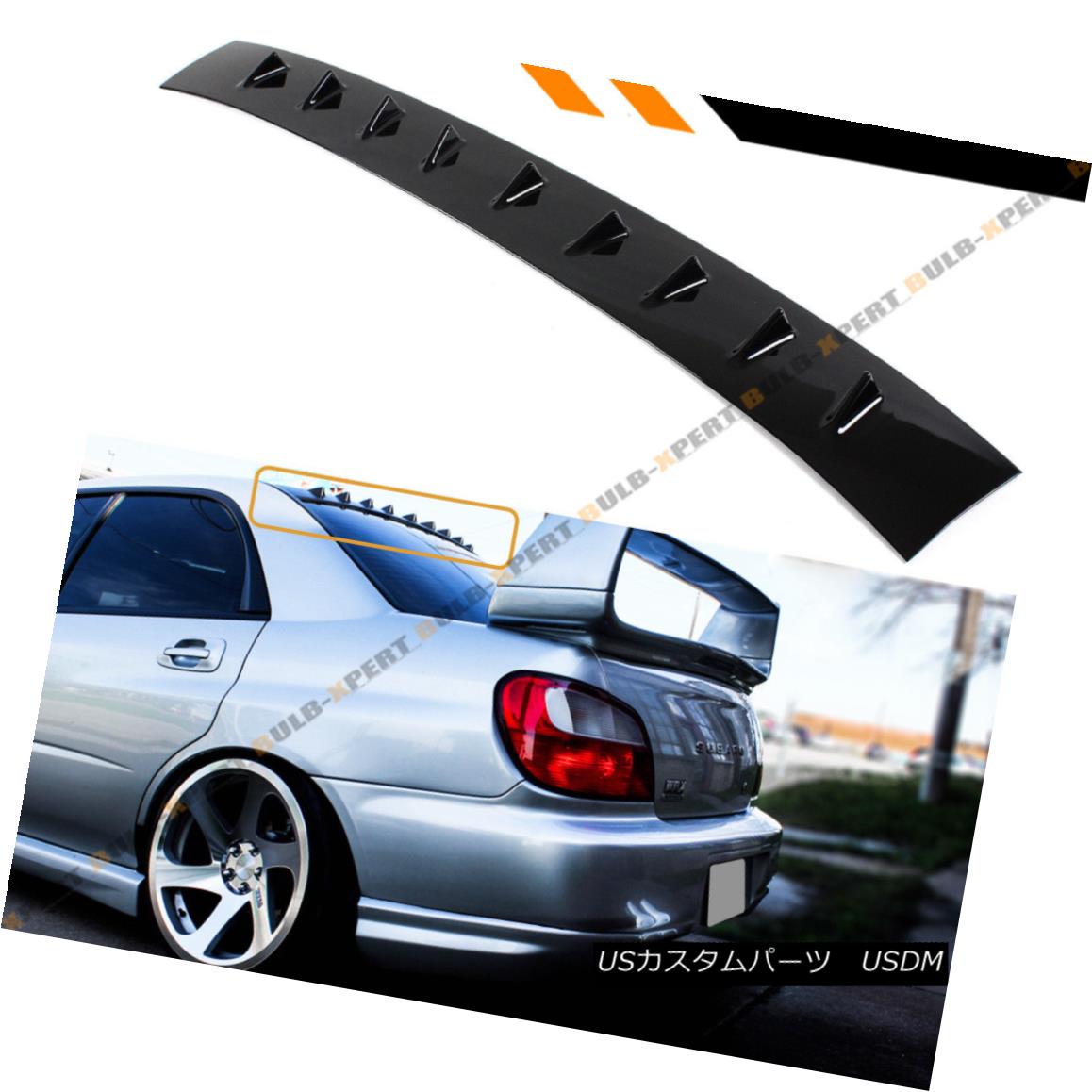 エアロパーツ FOR 02-07 IMPREZA WRX STI SHARK FIN GLOSS BLK REAR ROOF VORTEX GENERATOR SPOILER 02-07インプレッサWRX STI SHARK FIN GLOSS BLKリアルーフボルテックスジェネレータスポイラー 【並行輸入品】