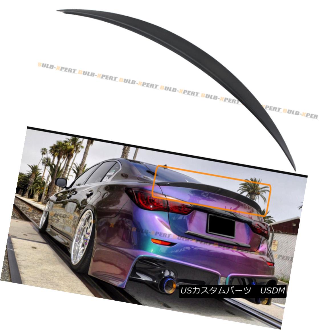 エアロパーツ FITS FOR 2014-18 INFINITI Q50 Q50S VIP ABS PRIMER FINISH TRUNK LID SPOILER WING 2014年?18年のフィット感INFINITI Q50 Q50S VIP ABSプライマリーフィニッシュトランクリッドスポイラーウイング 【並行輸入品】