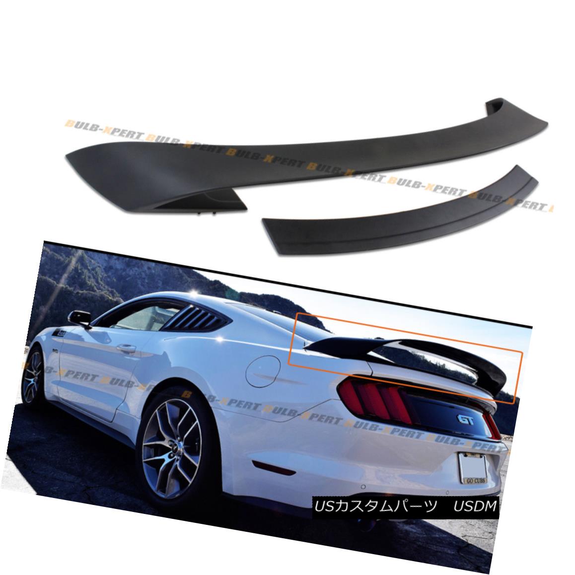 エアロパーツ For 2015-17 Ford Mustang GT350 Style Double Deck Primer Black Trunk Spoiler Wing 2015-17フォードマスタングGT350スタイルダブルデッキプライマーブラックトランクスポイラーウィング 【並行輸入品】