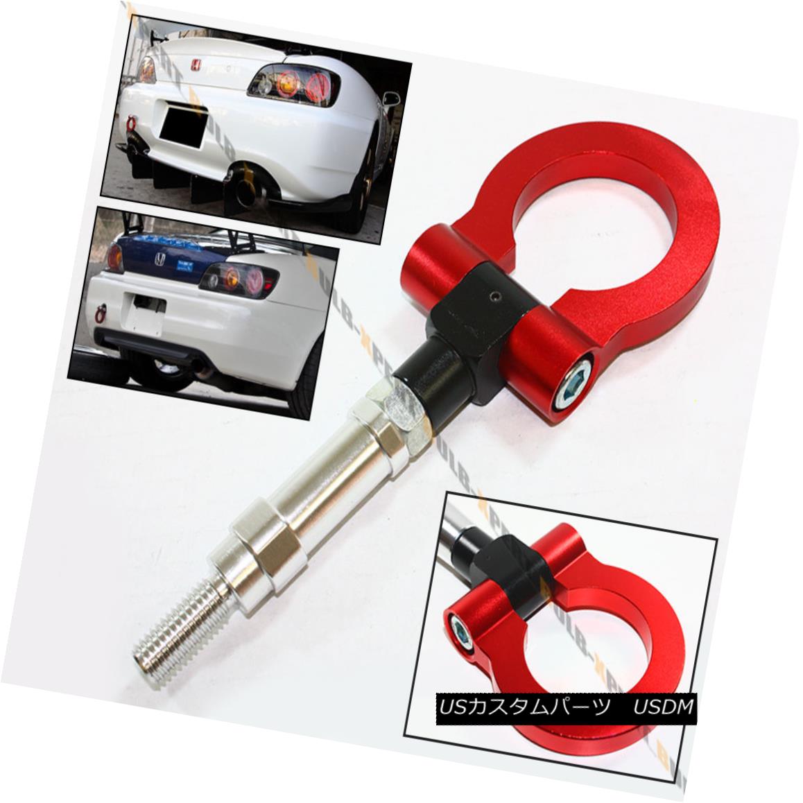 エアロパーツ FOR 1999-2009 HONDA S2000 S2K AP1 AP2 RED FRONT/REAR FOLDING SCREW ON TOW HOOK 1999-2009 HONDA S2000 S2K AP1 AP2赤色前面/後面折りたたみねじ（TOWフック） 【並行輸入品】
