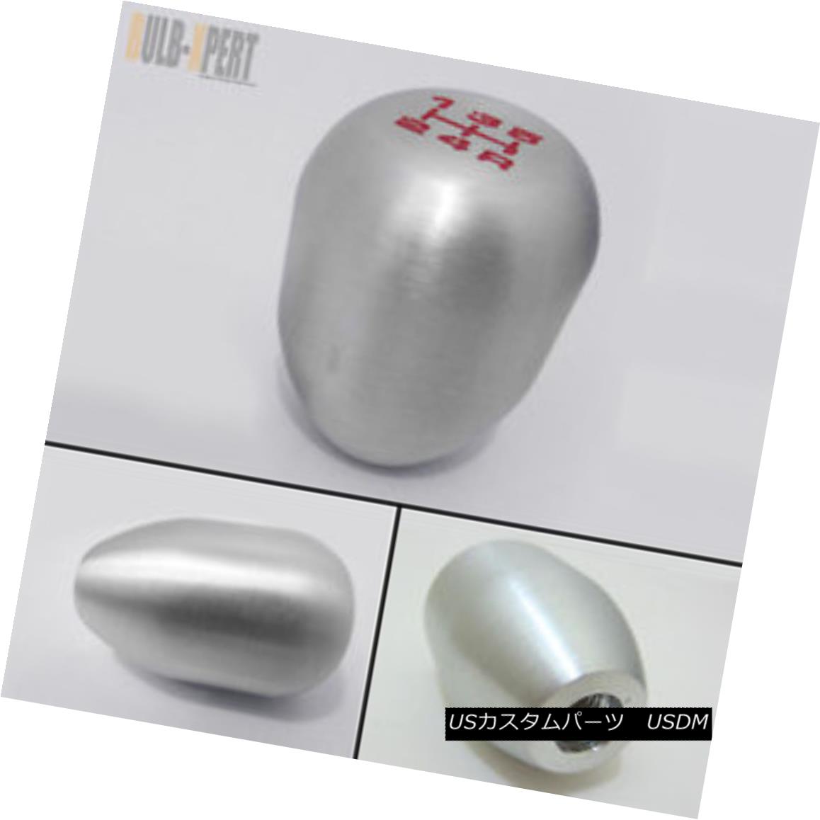 エアロパーツ M10 X 1.25 5 SPEED MANUAL BRUSHED SILVER/RED JDM SHIFT SHIFTER KNOB FOR NISSAN M10 X 1.25 5スピードマニュアルブラスシルバー/赤JDMシフトシフターノーマル用 【並行輸入品】