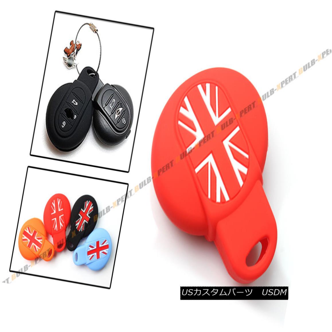エアロパーツ FOR 2015-2017 MINI COOPER KEY FOB RED UNION JACK SILICONE PROTECTIVE CASE COVER 2015-2017 MINI COOPER KEY FOB RED UNION JACKシリコンプロテクションケースカバー 【並行輸入品】